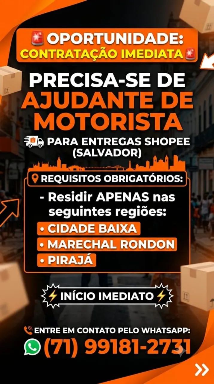 Ajudante de entregas 