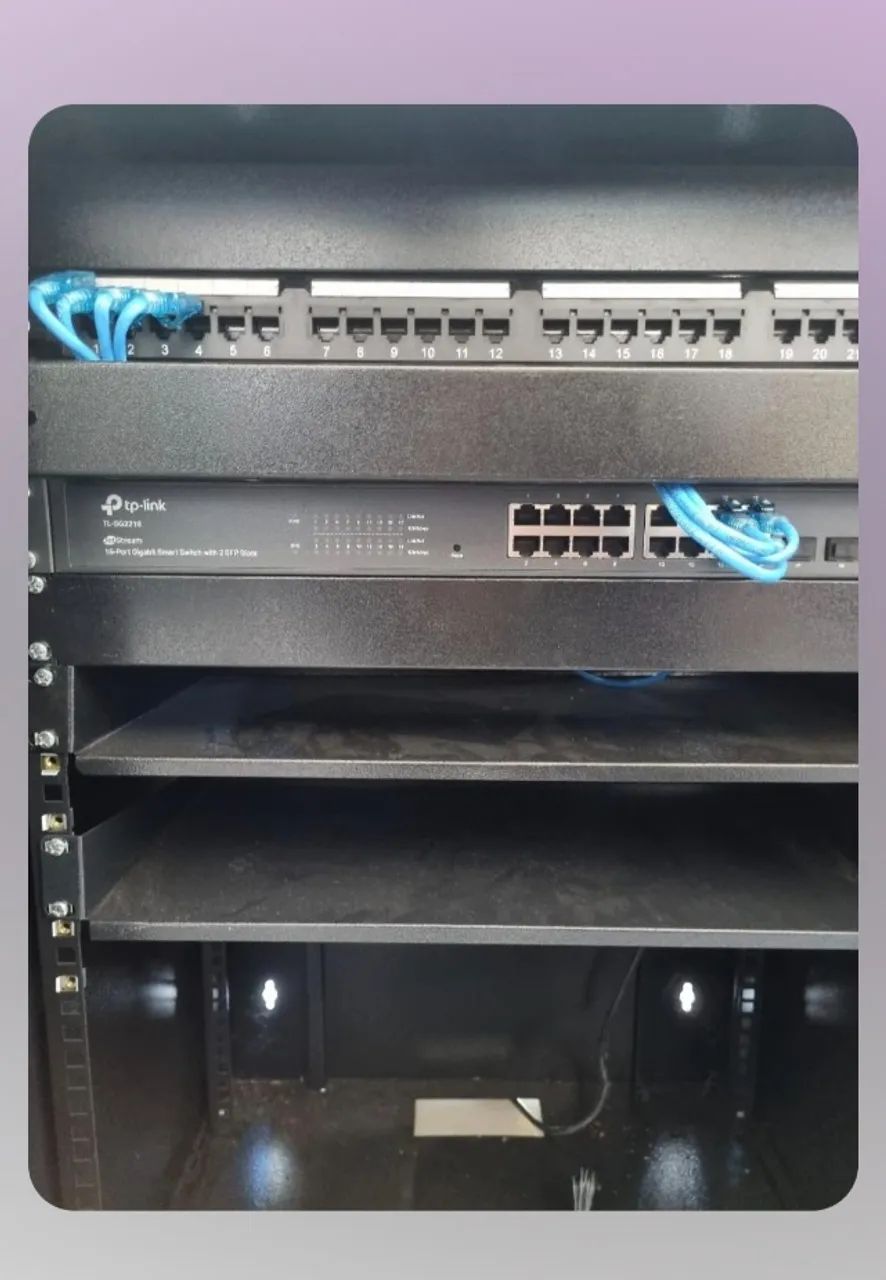 Hack de Rede Corporativa: Switch + TP-LINK Omada + Rack 16U Montado - Foto 3
