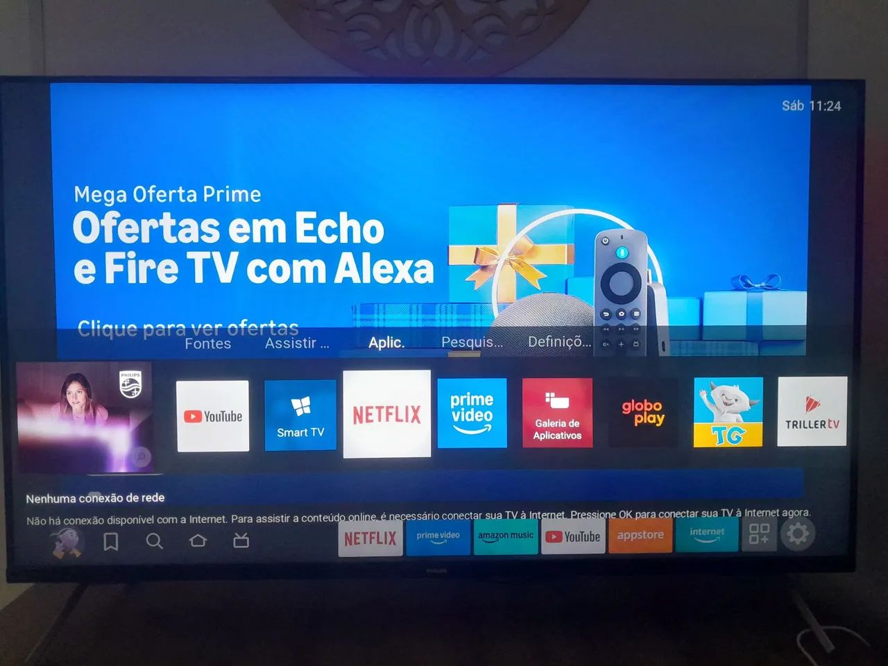 TV Philips 50 polegadas 4k. Apenas retirada. 