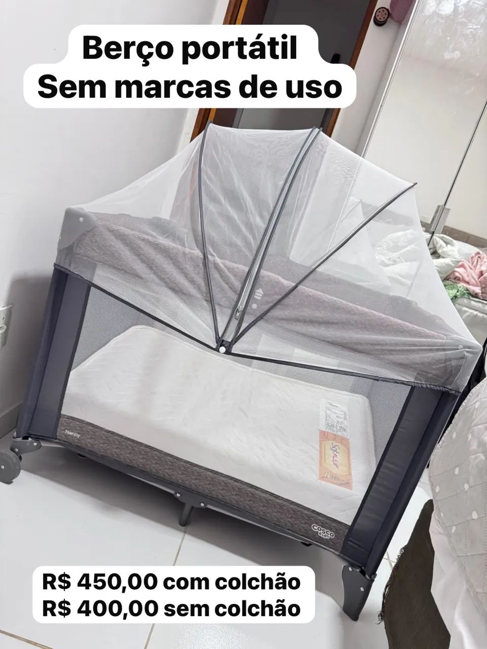 Berço portátil cercado - Foto 2