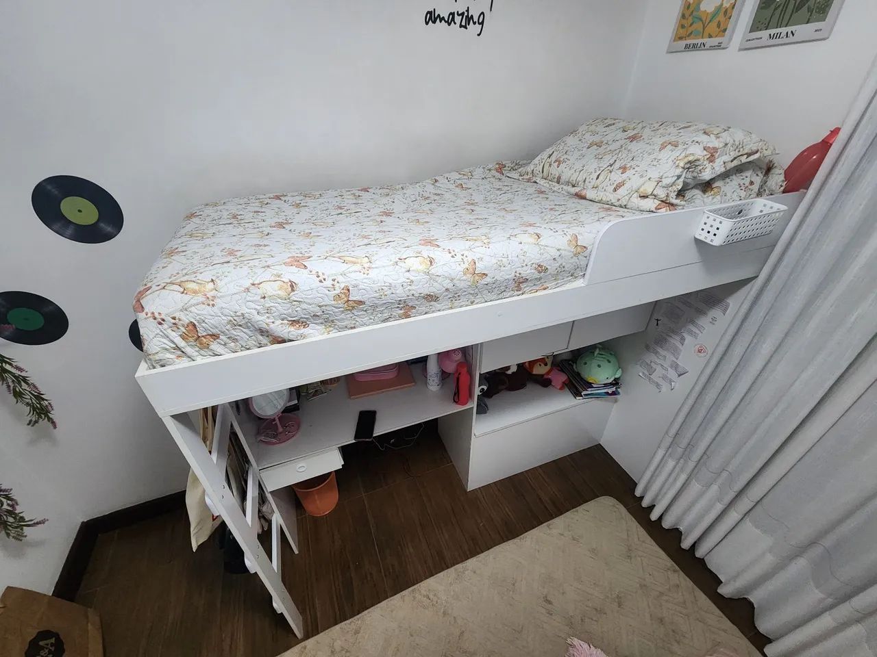 Conjunto completo cama com colchão - escrivaninha - armário  - Foto 3