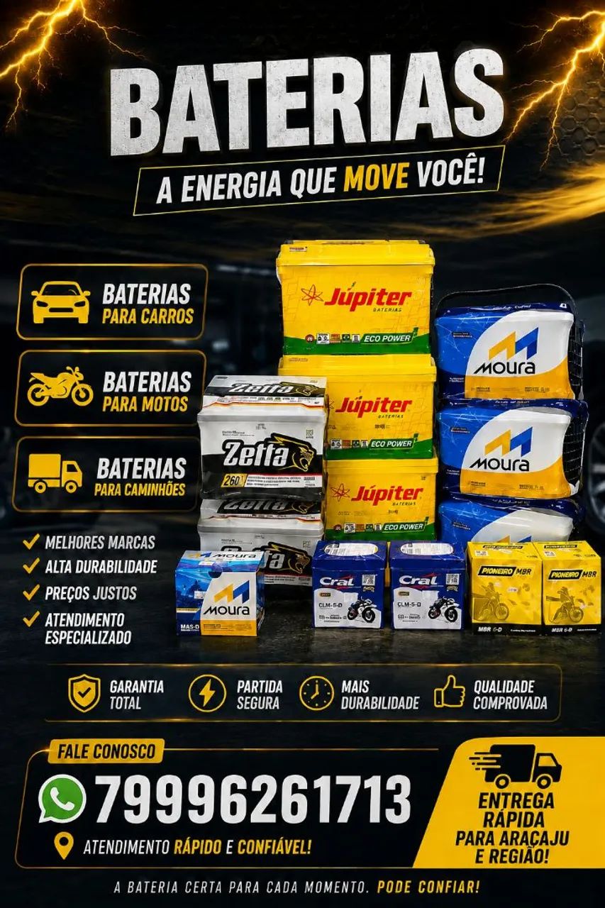 Bateria carro e moto 