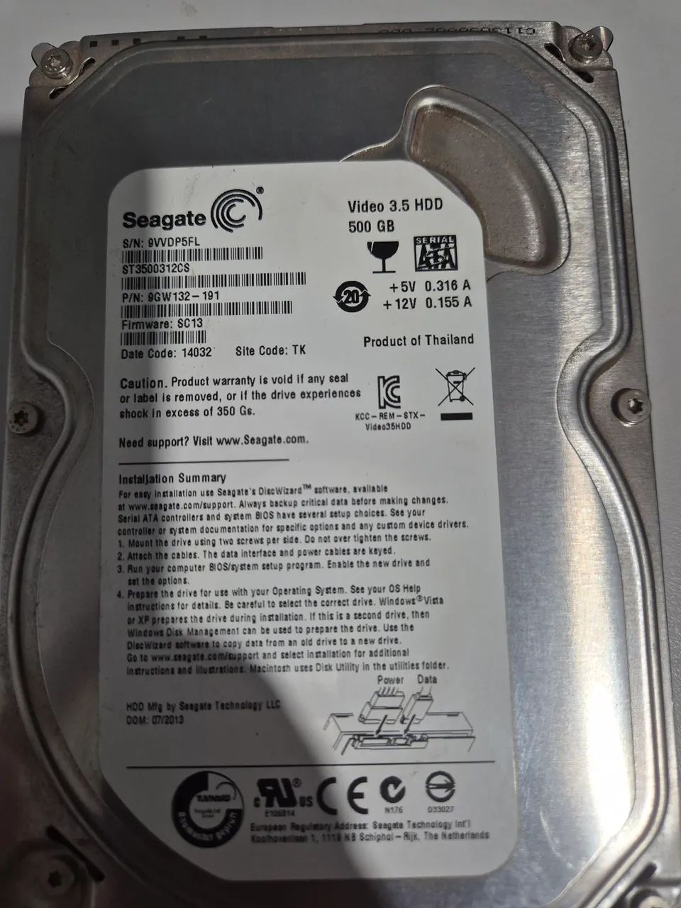 HD 3.5 Seagate 500Gb