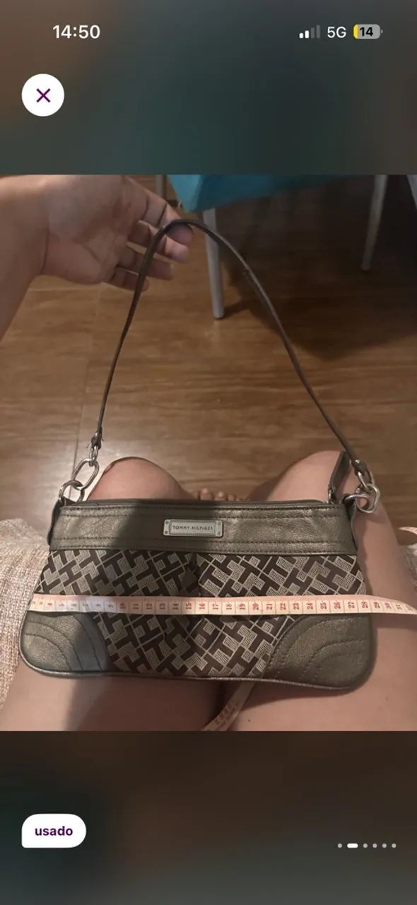 Bolsa Tommy Hilfiger de ombro ORIGINAL pouco usada - Foto 2