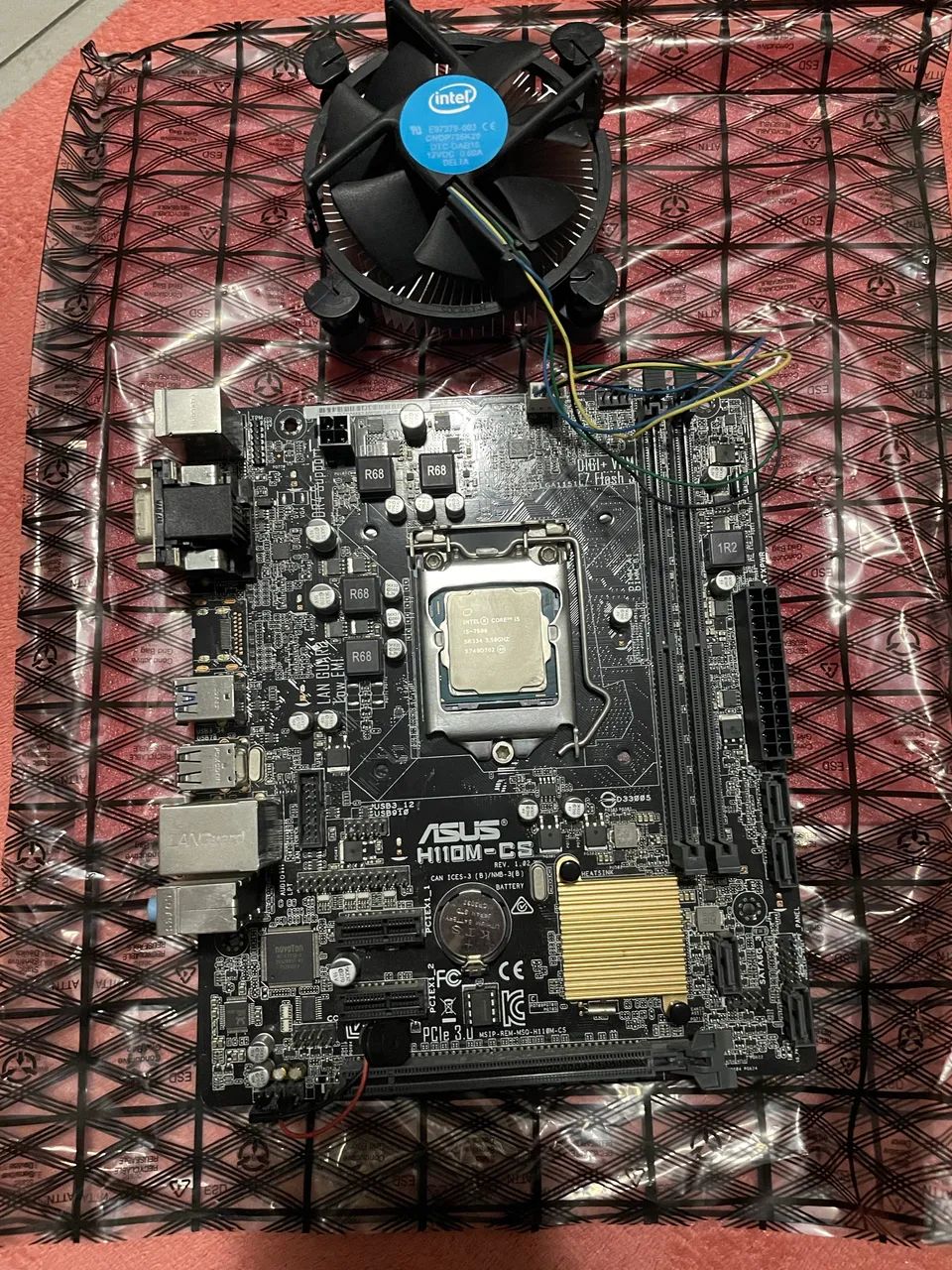 Placa mãe asus H110M-CS E I5-7600