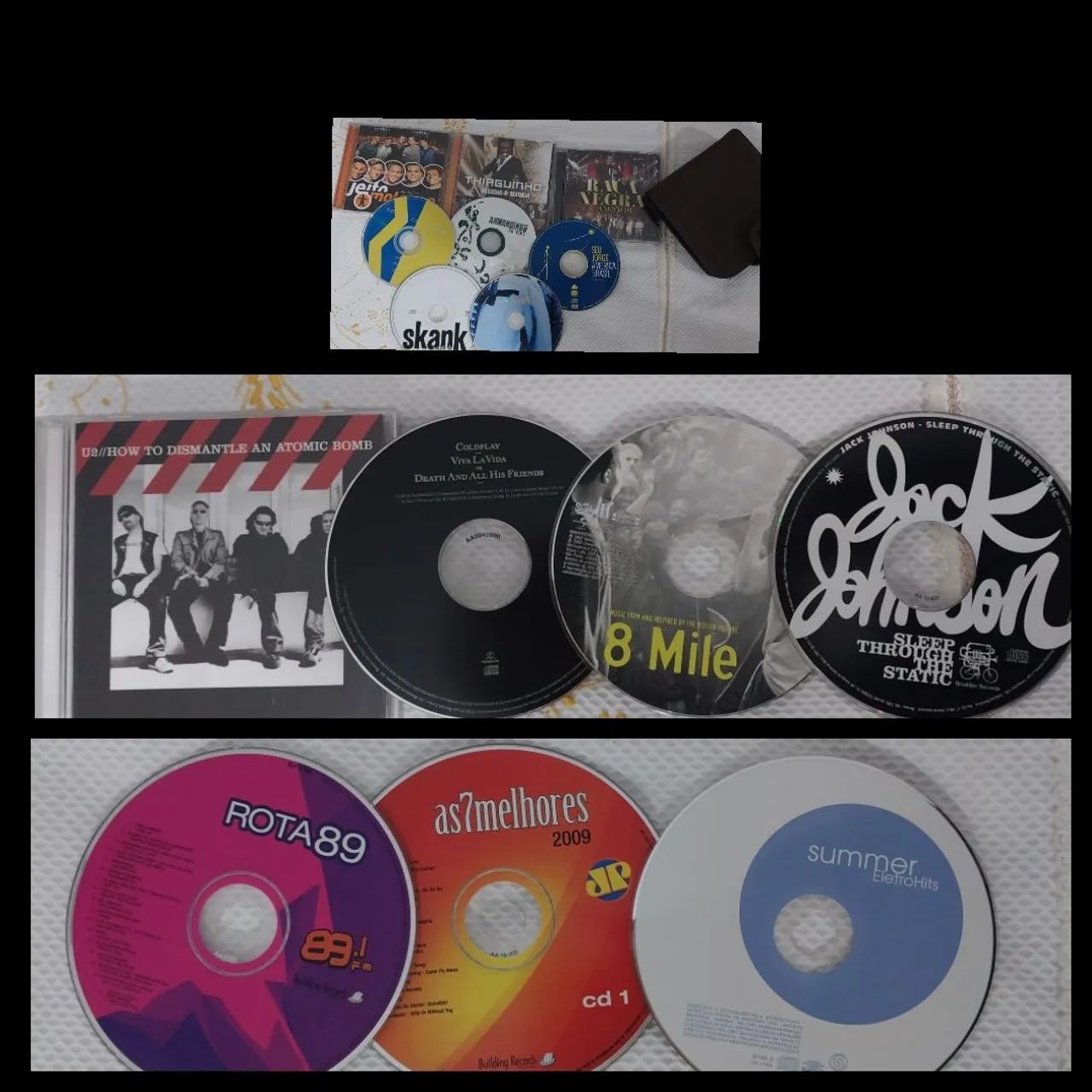 LOTE COM 13 CDs Diversos: Pagode, Rock, Pop, Dance Brinde Case para CDs