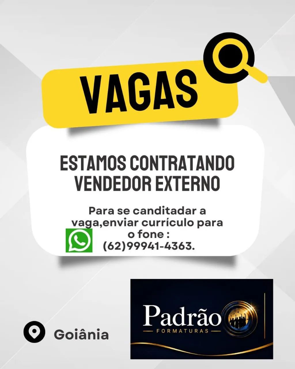 Vendedor externo Goiânia 
