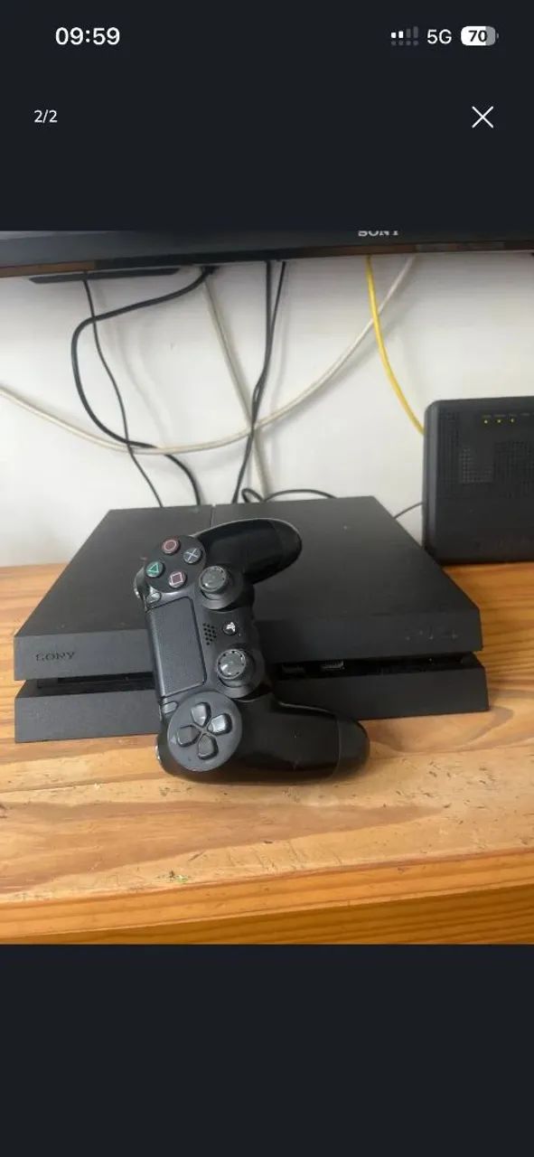 Ps4 Sony muito top com 2 controles mais jogo