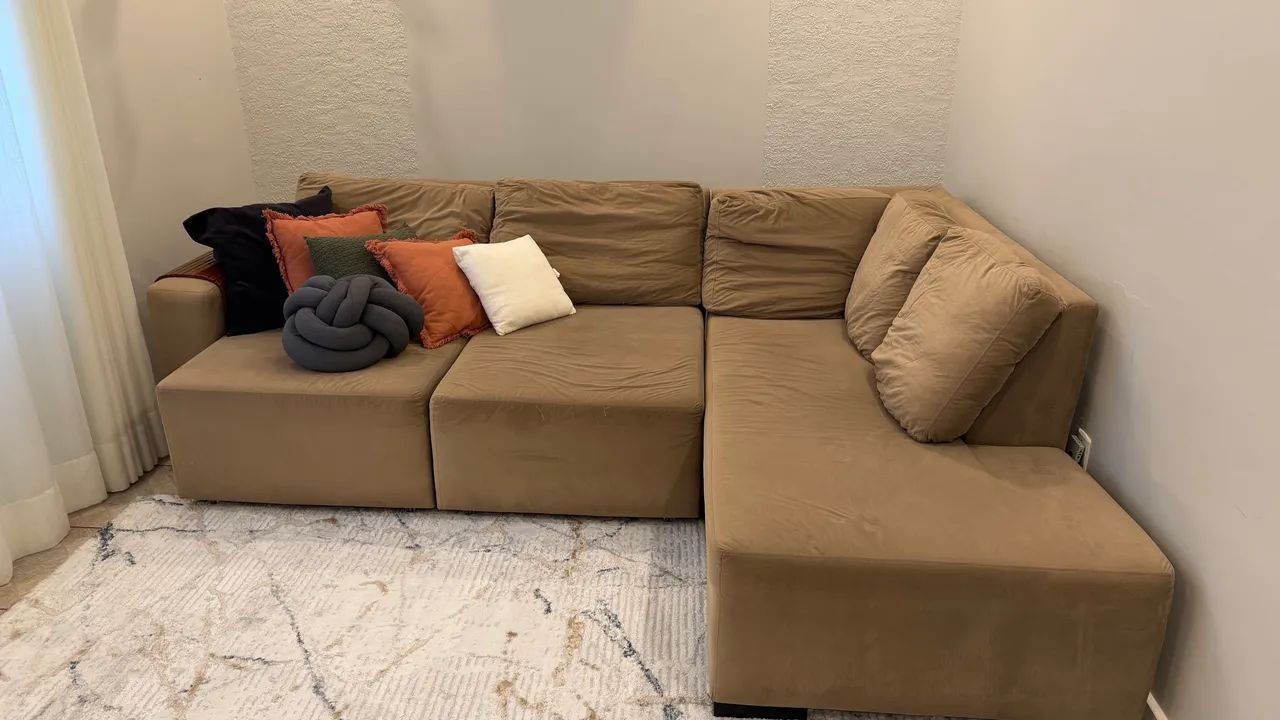 Sofá Retrátil 2,70m com Chaise de 2m - Grande e Super Confortável 
