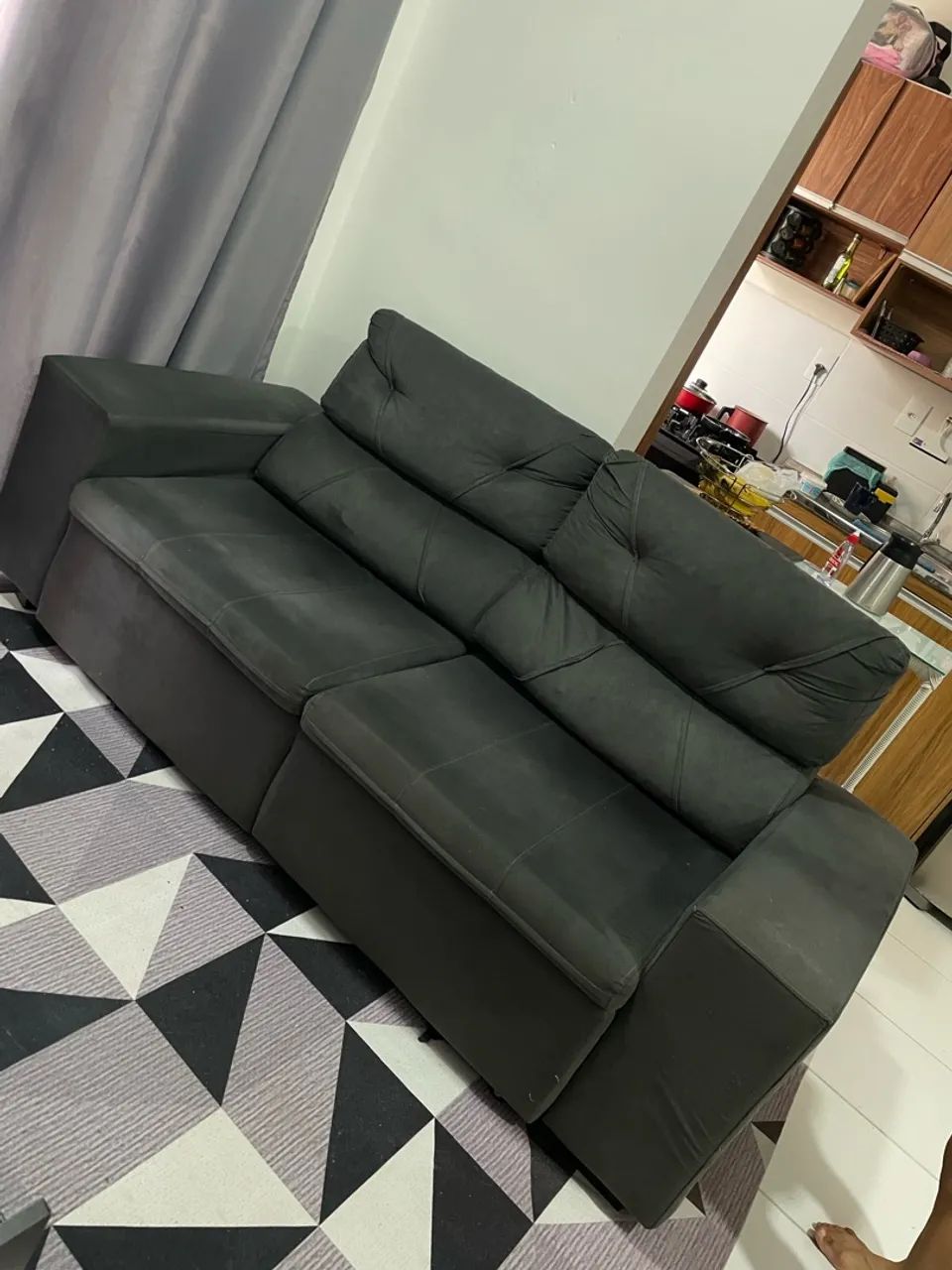 Sofá retrátil 3 lugares 