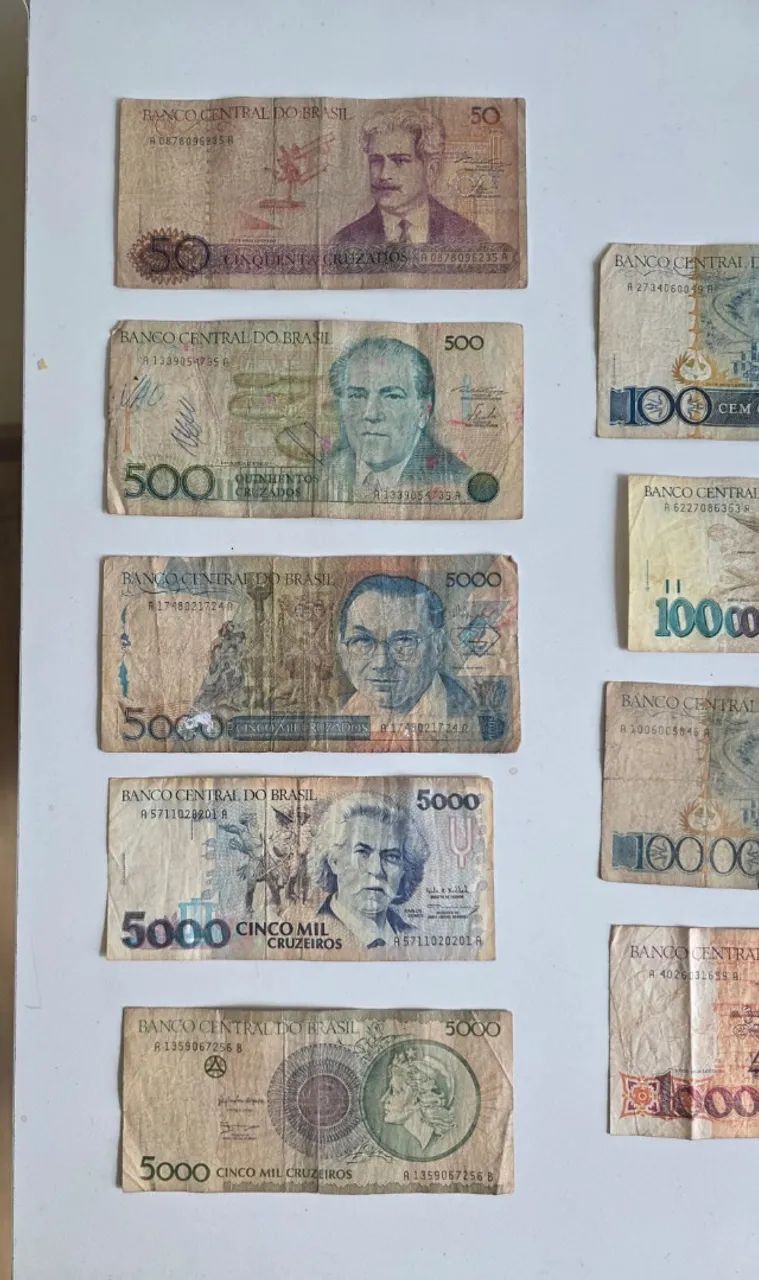 Coleção 14 cédulas antigas do Brasil - diversas épocas - Foto 2