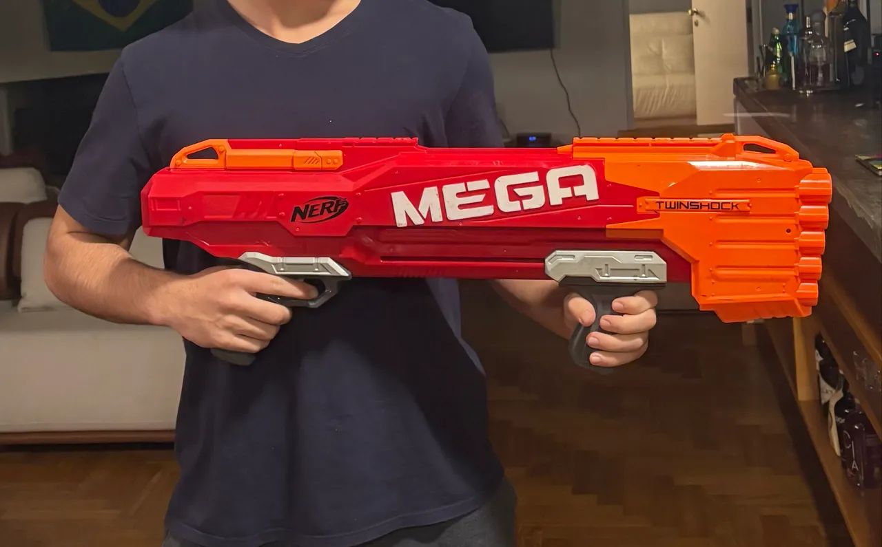 Nerf Mega Twinshock Original + 6 Munições - Foto 3
