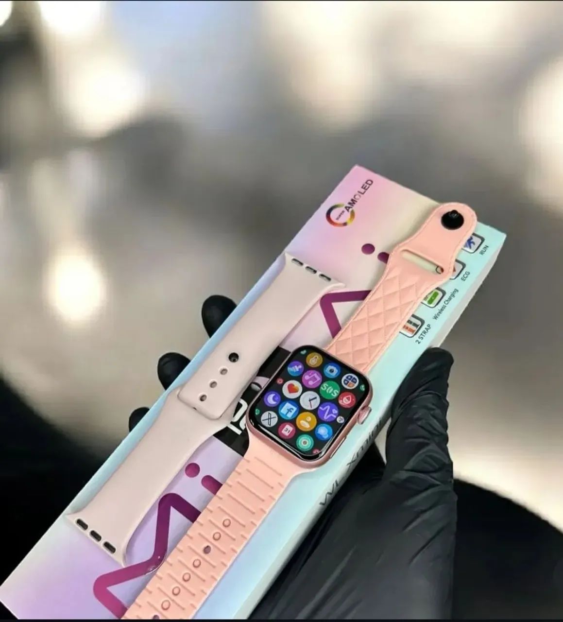Relógio Smartwatch WL xMini original com duas pulseiras - recebe notificação de whatsapp 