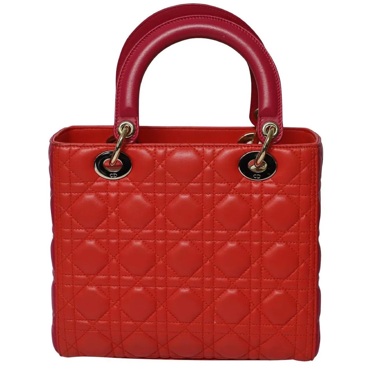 AUTHENTIC Christian Dior Edition Limitée Medium Lady Dior Cannage Bicolore - Foto 3