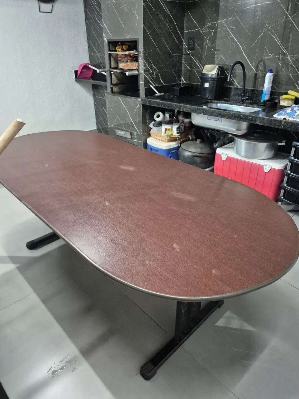 Mesa sala reunião oval - Foto 2
