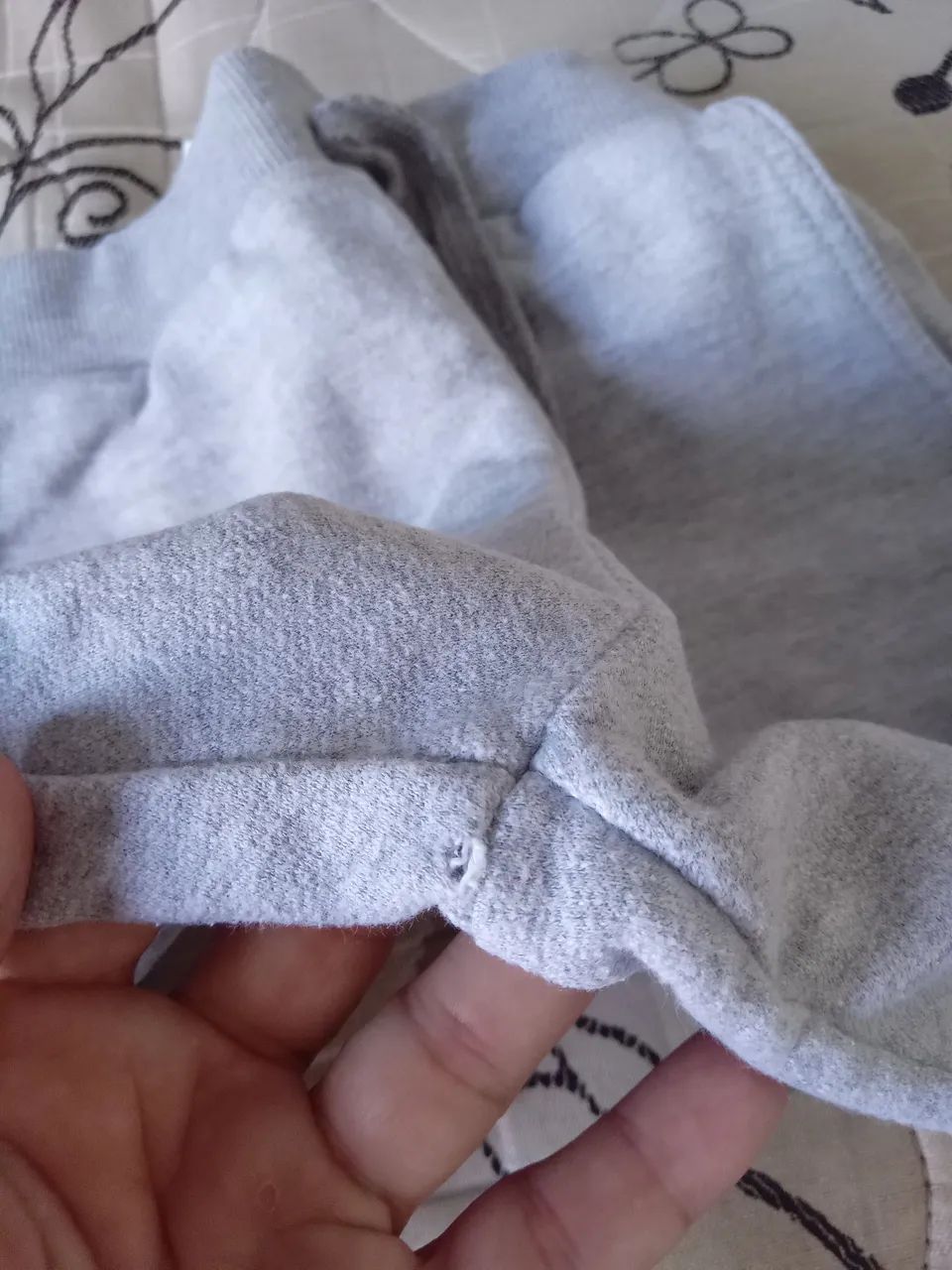 Calça moleton infantil cinza - Foto 3