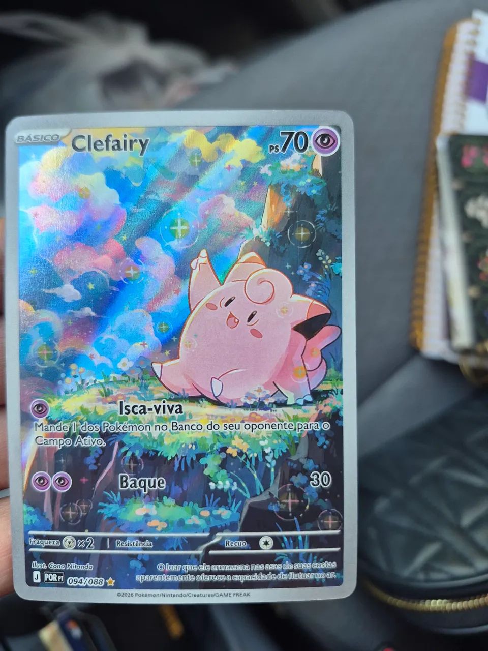 Cartinha Pokemon full art clefairy equilíbrio perfeito