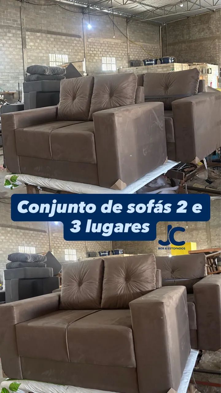 SOFÁS 2 e 3 LUGARES, VÁRIOS MODELOS NOVOS FABRICACAO PROPIA - Foto 2