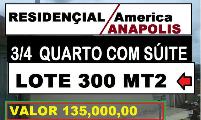 Casa 3/4 quartos c/ súite de laje garagem para 3 carros bairro residencial américa 135 mil