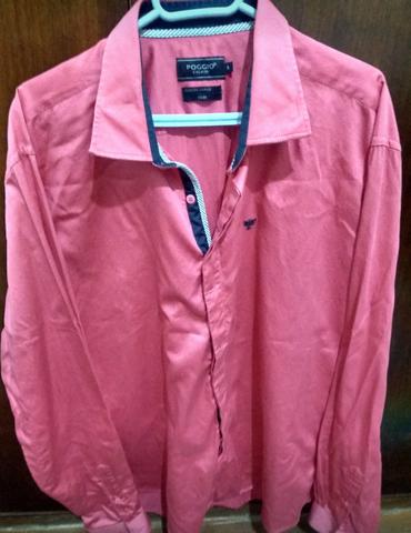 Camisa manga longa masculina Poggio tamanho 8 - Foto 2