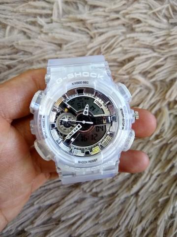 Relógio g-shock transparente 70,00