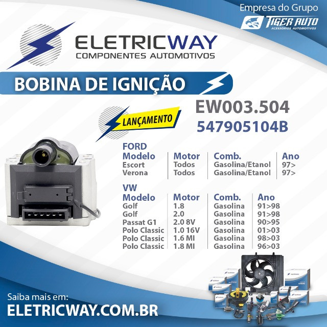 Bobinas de ignição P/ vários carros EletricWay - Pálio Uno Eco Civic Etc -Sem instalação - Foto 2