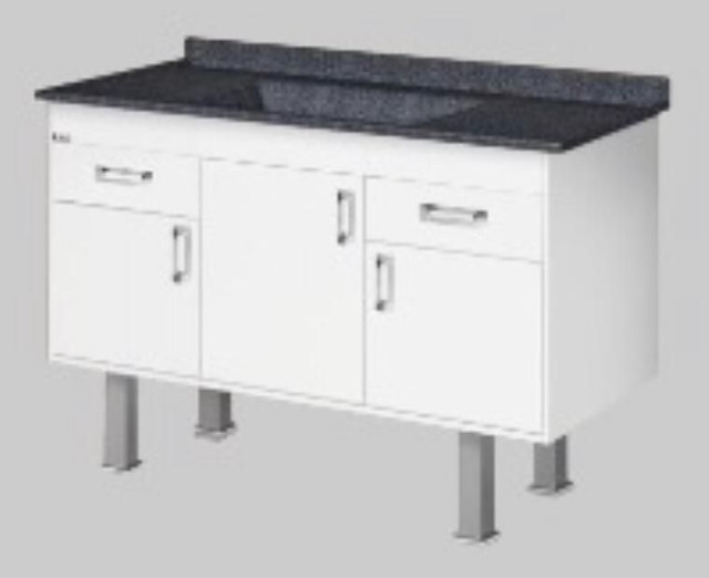 Gabinete de Cozinha PROMOÇÃO Balcão Nicky p/Pia 1,20 MDF (DESIGN CONTEMPORÂNEO)