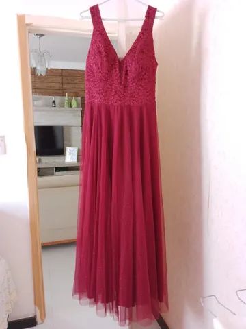 Olx hot sale vestido marsala