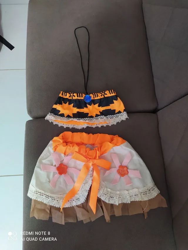 Roupa fantasia para crianças moana serve De 2 a 8 anos.