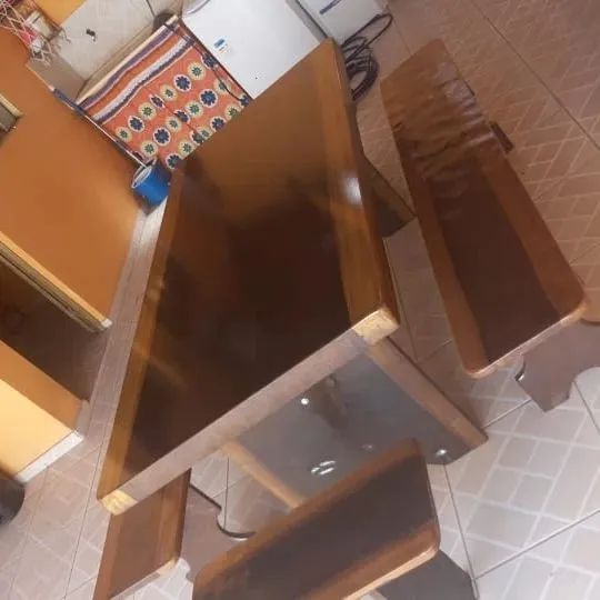 Mesa pedra de ardósia pintada para área externa  - Foto 4