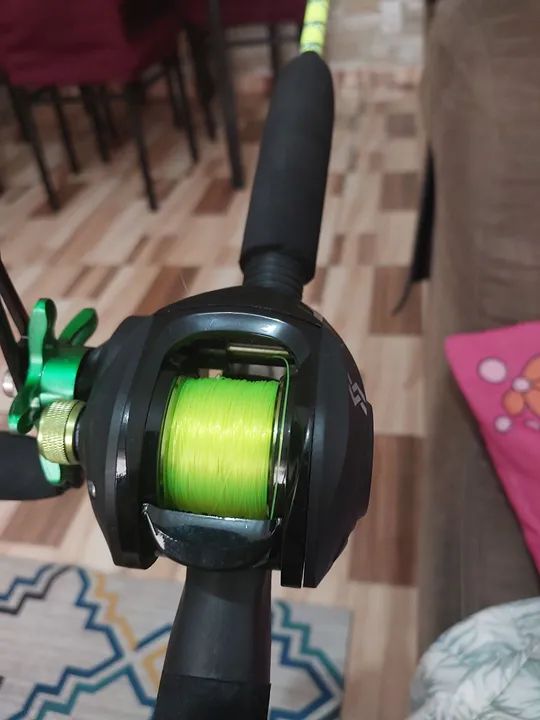 Kit Pesca Completo Tamba Carretilha com Vara 2.00m 50 Libras com Linha 0.37, nunca usado - Foto 4
