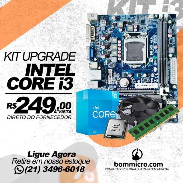 Kit intel Core i3 4Gb Memória