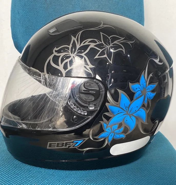 Capacete ebf moto motoqueiro viseira cristal promoção! Direto da fábrica - Foto 12