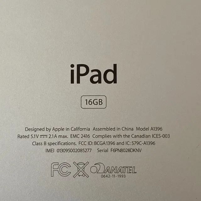 Cod187 Ipad usado Modelo a1396 com 16gb funcionando brinde duas capas, cabo, carregador - Foto 5