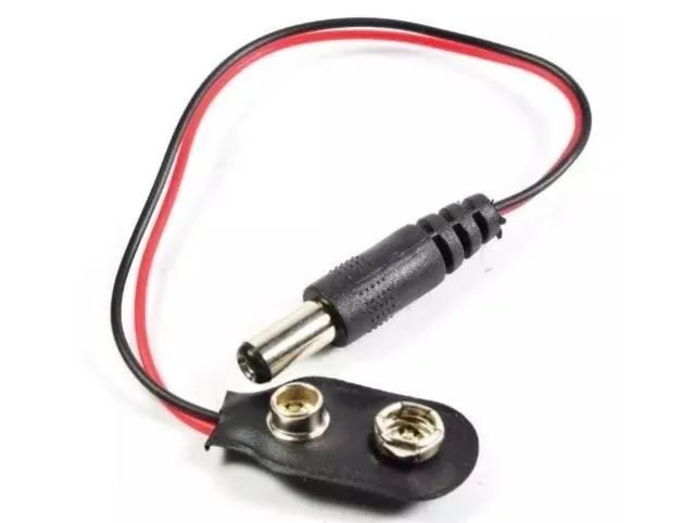 Cabo Adaptador Alimentação Arduino Bateria 9v KIT 2Unid. Arduino Automação COD-CP59  