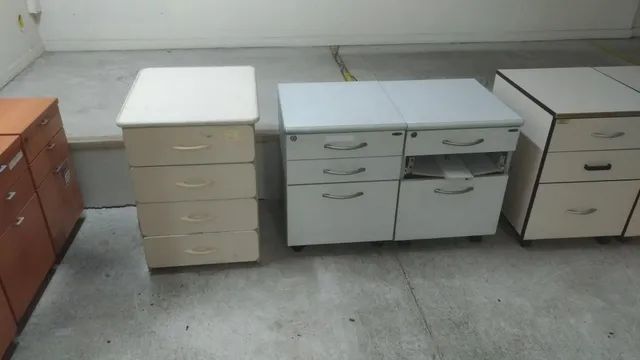 Gaveteiro 3 ou 4 gavetas, Mdf, bege claro ou marrom, bom estado. - Foto 4