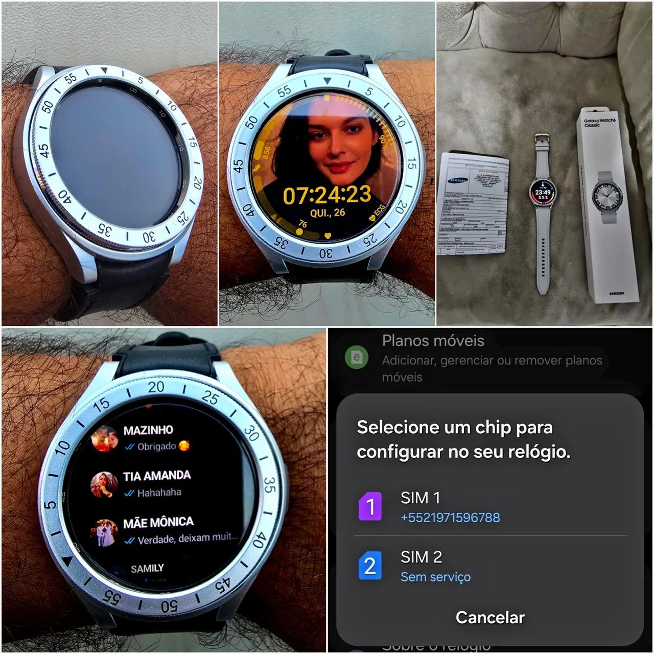 Samsung Galaxy Watch 6 Classic 47mm LTE 4G NF e Garantia