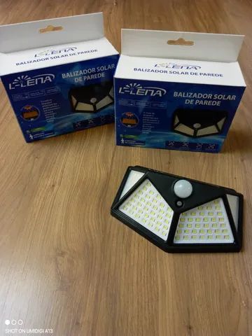Luminária Solar Luz 100 Led Sensor Jardim - Foto 2