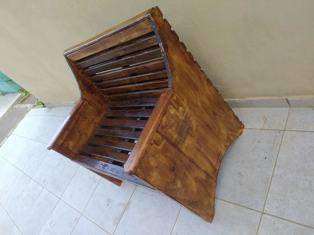 Banco rústico de madeira casa ou jardim NOVO - Foto 3
