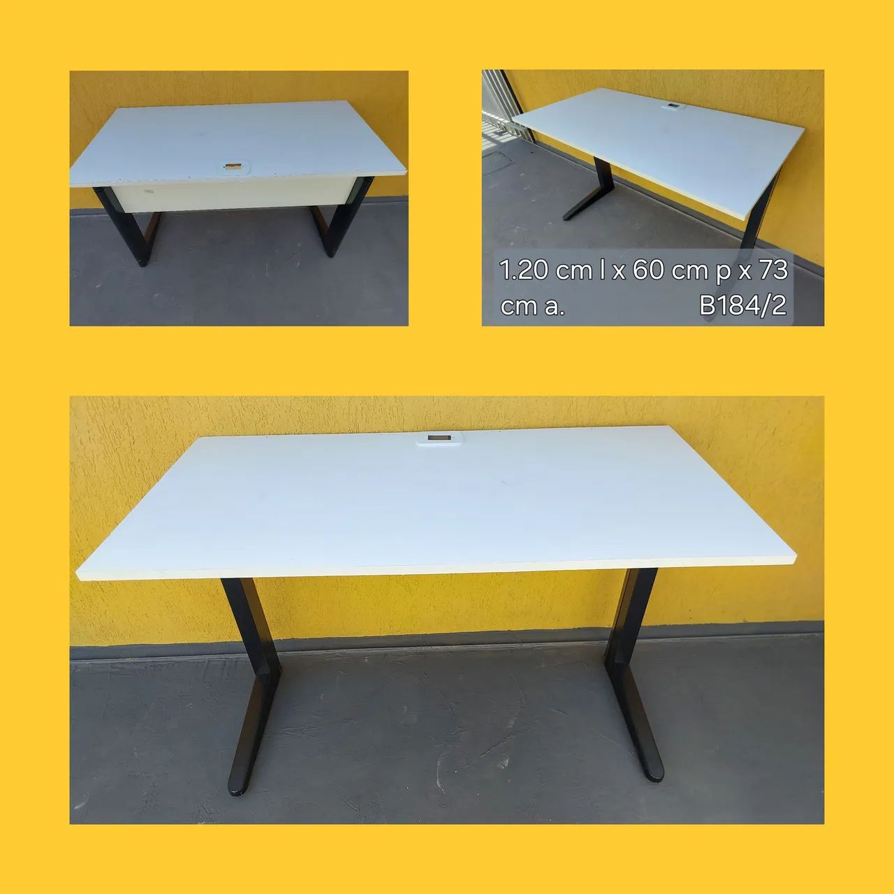 Mesa escritório reta