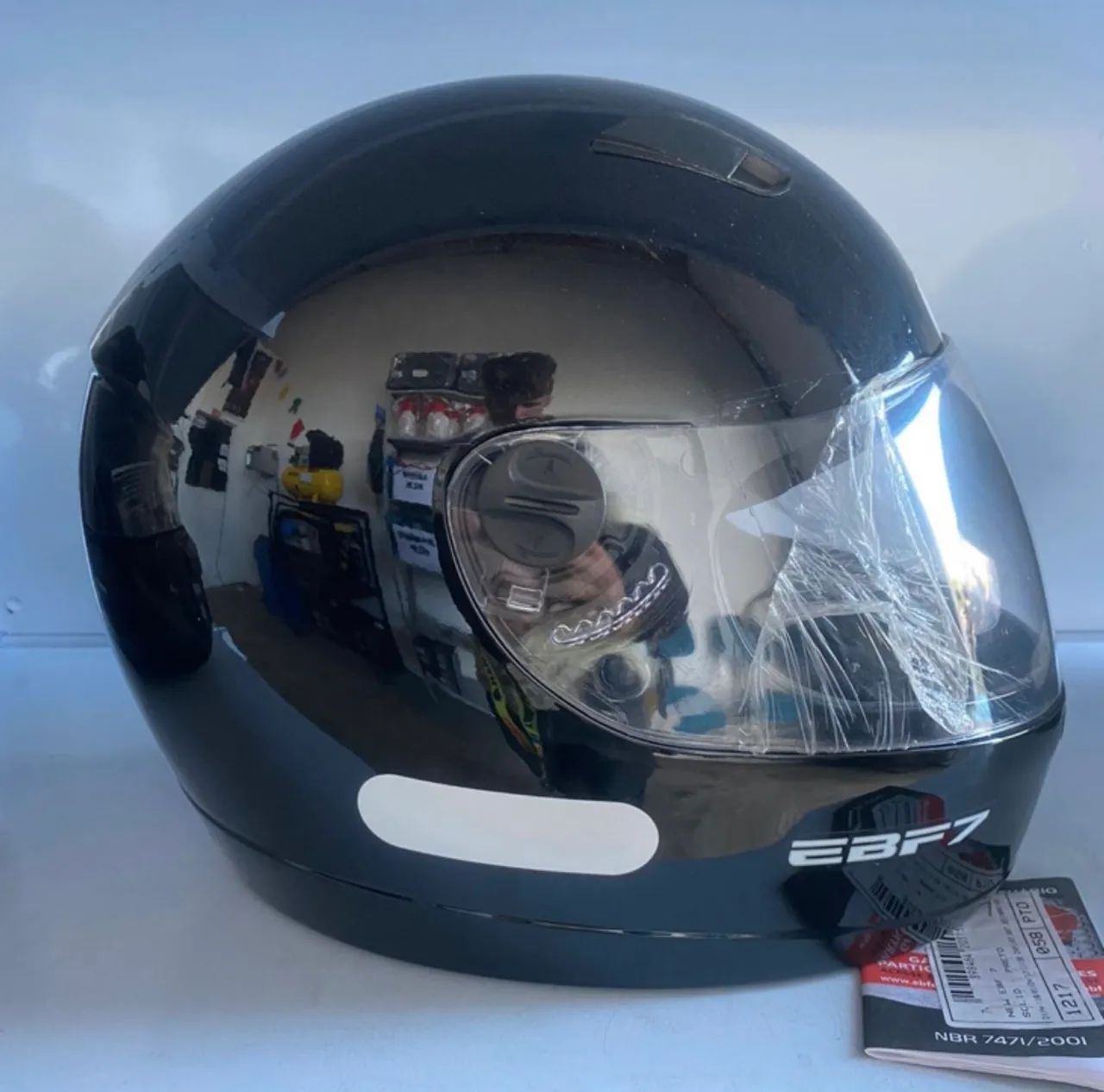 Capacete ebf moto motoqueiro viseira cristal promoção! Direto da fábrica - Foto 5