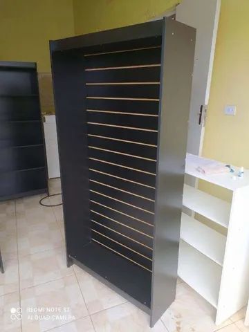 Estante Canaletado Preto - MDF - Foto 3