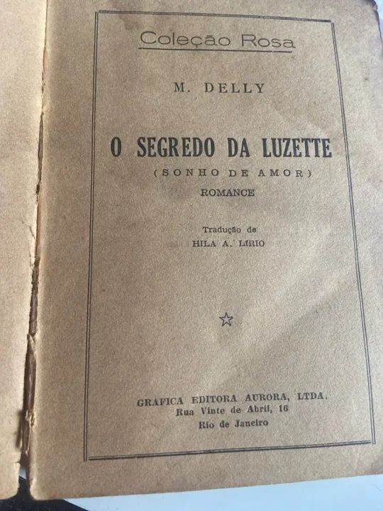 Coleção Rosa de 1930 - o segredo de Luzette de m. Delly  - Foto 2
