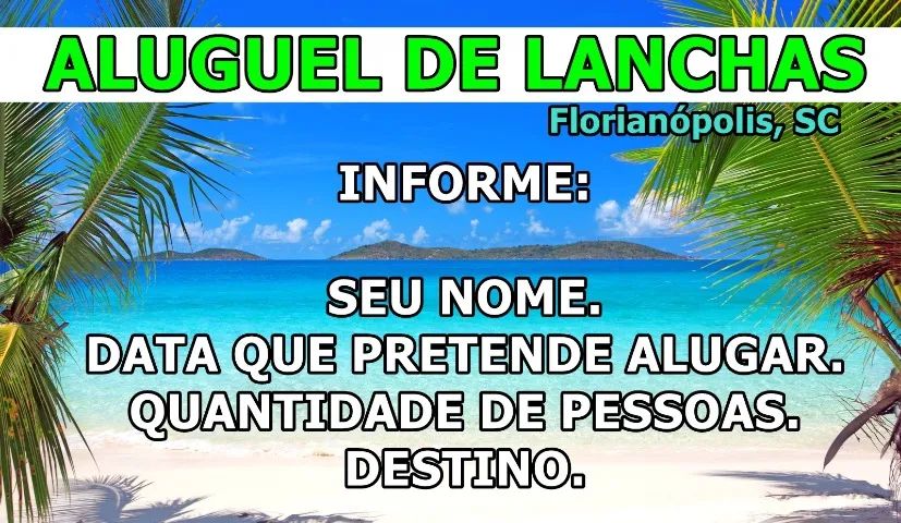 Aluguel de embarcações em Florianópolis 