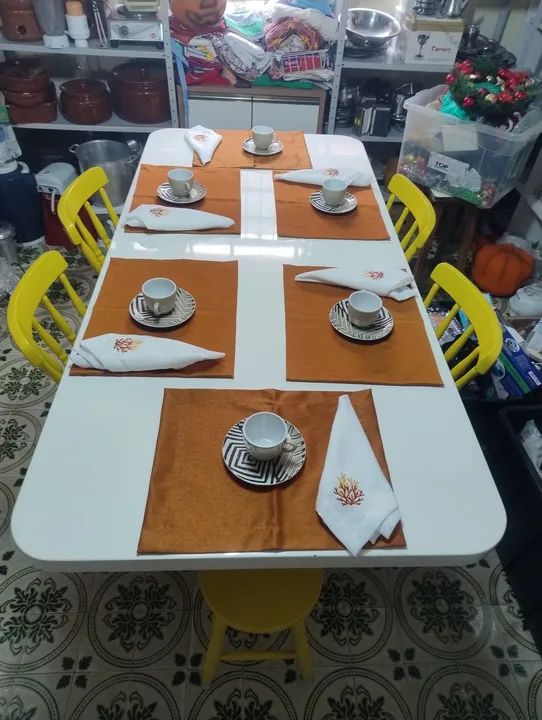 Mesa de Jantar Madeira Laqueada Branca - Foto 3