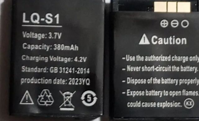 Bateria P/ Relógio Smartwatch Inteligente Lq-s1 3.7v 380mah - Foto 2