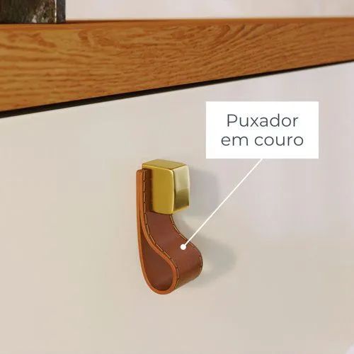 Painel para TV até 55 Polegadas Iris  Cinamomo/Off White - Foto 4