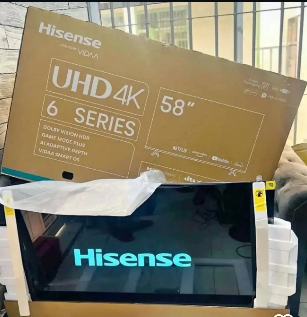 Tv Hisense 58 UHD 4K DLED A6 series Nova 