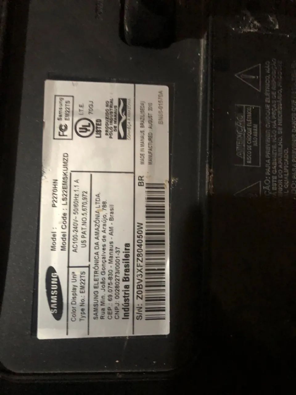 TV Samsung 20 polegadas com defeito na tela - Foto 4