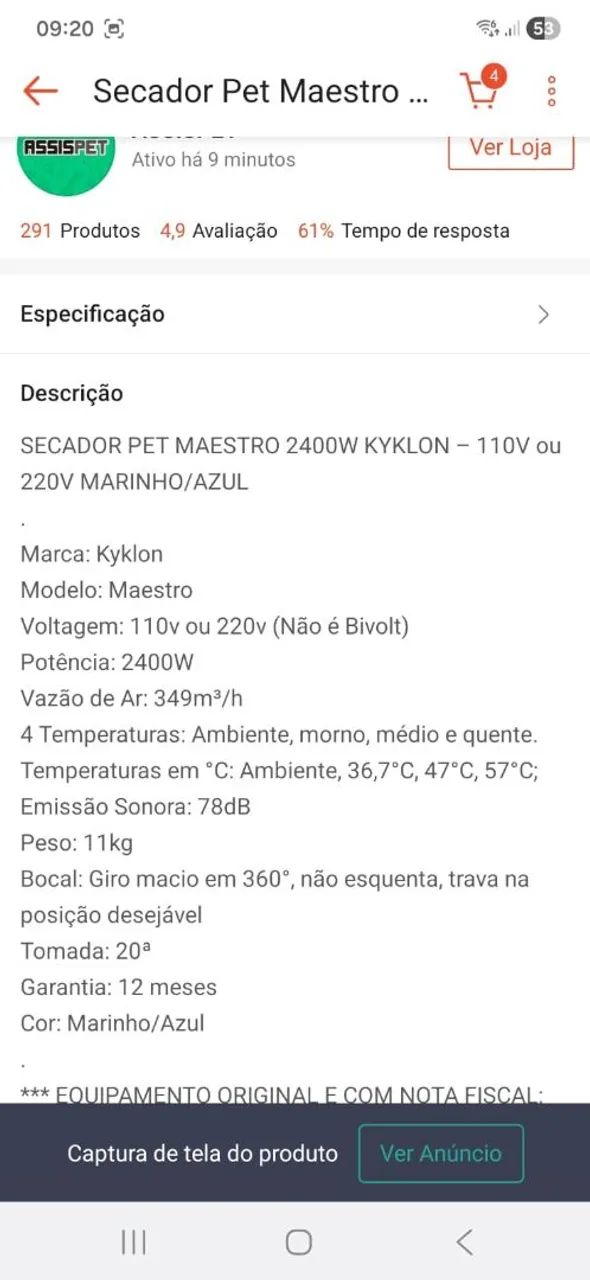 SECADOR PET SHOP SEMI NOVO - Foto 4
